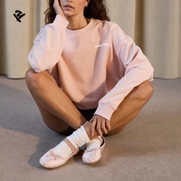 Ensemble décontracté 2 pièces : Sweat-shirt oversize à col rond et épaules tombantes, et short à taille élastique