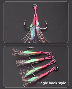 Nouvelle leurre métallique réfléchissante effet peau <span class=keywords><strong>de</strong></span> poisson, avec hameçon simple sans soudure pour attirer les poissons, jig métallique avec hameçon double assisté - Product Image 6