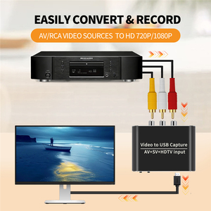 Carte de capture audio-vidéo USB-<span class=keywords><strong>C</strong></span> 1080P 60FPS HDMI AV RCA <span class=keywords><strong>S</strong></span>-Video <span class=keywords><strong>VHS</strong></span> vers convertisseur numérique pour OBS, streaming en direct, DVD, jeux - Product Image 3