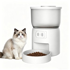 Distributeur automatique intelligent pour animaux de compagnie, économique, double alimentation, avec tapis antidérapant, gamelles pour animaux - Product Image 1