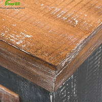 Commode de rangement Vino Modern en bois massif à 3 tiroirs réglables pour chambre, salon, bar à domicile et hôtel, finition multicolore