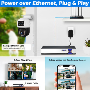 KERUI 6MPネットワークカメラ 8CH NVR <span class=keywords><strong>CCTV</strong></span>監視POEシステム 動体検知 PTZデュアルレンズ屋外カメラ ホームセキュリティシステム - Product Image 2