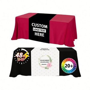 Chemin de table imperméable en polyester avec impression numérique/sublimation, logo personnalisé pour la publicité d'entreprise, les salons artisanaux - Product Image 1