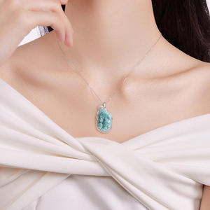 Colgante de Jadeíta Natural Pi Xiu con Incrustaciones de Plata S925, Accesorios de Moda para Mujer, Certificado de Tasación de Joyería D826 - Product Image 4