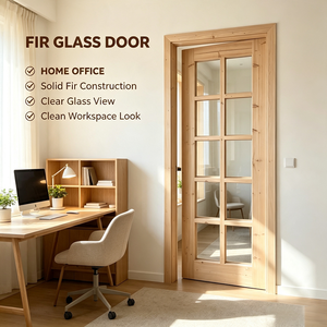 Porte intérieure rustique en bois de <span class=keywords><strong>sapin</strong></span> massif avec nœuds naturels, idéale pour la rénovation intérieure de maisons de campagne - Product Image 3