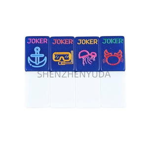 Jeu de Mahjong Créatif Thème <span class=keywords><strong>Plage</strong></span> d'Été Bleu Profond – Tuiles de Remplacement pour Soirées Mahjong - Product Image 4