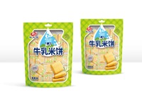 Biscuits de riz chinois OEM d'usine, biscuits coréens, céréales, snacks asiatiques fourrés au cacao, saveur fromage sucré et œuf, 300g