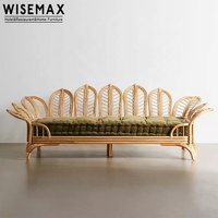 Meubles personnalisés en rotin Vintage, chaises de loisirs en forme de fleur, ensemble de canapés de salon hôtel