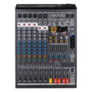 Console de mixage audio Premium 16 canaux 99DSP avec égaliseur 9 bandes et sous-groupe pour les spectacles sur scène d'église - Product Image 2