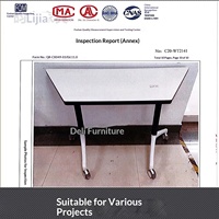 HYZ-297X Ensemble table et chaise de formation trapézoïdale pour salle de classe intelligente, table de conférence hexagonale pliable en alliage d'aluminium épaissi