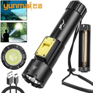 ไฟฉายดำน้ำ 17 ซม. ไฟฉาย LED แบบชาร์จ USB กันน้ำใต้น้ำ ไฟฉายความเข้มสูง - Product Image 3