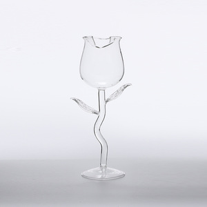 定制标志雕刻高脚杯花形波浪香槟水果异国情调鸡尾酒杯 - Product Image 5