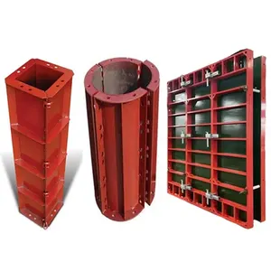 Solución de columna de losa de panel y pared de construcción de hormigón-Sistema de encofrado prefabricado modular de marco de acero metálico reutilizable