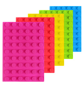 Wholesale A6 Creative Silicone <b>Notebook</b> Logo Building Block Gifts Student Stationery Notepad Reusable Waterproof - Product Image 1
