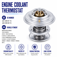 Termostato Automotriz para Mercedes Benz OE 6012000115 6022000015 Compatible con Aplicaciones de Vehículos, Pieza de Refrigeración para Pedidos al por Mayor