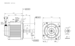 Moteur DC sans balais à couple élevé 6 Nm 130 mm 1500 W 60 V 2500 tr/min avec driver IDS850PRO et câbles de 3 m pour machines d'emballage - Product Image 4
