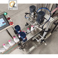Machine de capsulage automatique MTW avec alimentateur pour bouteilles en plastique PET et bidons