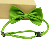 Nouveau : Nœud papillon réglable en tissu uni pour animaux de compagnie (chats et chiens) – 20 couleurs disponibles – Vente flash