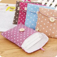 Mumsbest 여성 귀여운 위생 패드 파우치 냅킨 주최자 휴대용 키 동전 지갑 신용 카드 저장 가방