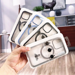 Custodia Magnetica Trasparente Opaca di Lusso per <span class=keywords><strong>iPhone</strong></span> 17 14 15 16 Pro Max <span class=keywords><strong>XR</strong></span> con Pellicola <span class=keywords><strong>Protettiva</strong></span> per Obiettivo - Product Image 1