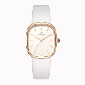 Montre à Quartz élégante pour femmes, cadran carré en or Rose, bracelet en cuir noir, étanche, minimaliste, décontractée, à la mode - Product Image 3