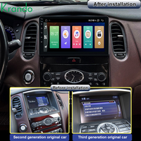 Krando Layar Multimedia Radio Mobil Android 9" untuk Infiniti QX50 EX25 EX35 2010-2017 Wireless Carplay GPS Stereo Head Unit 4G BT