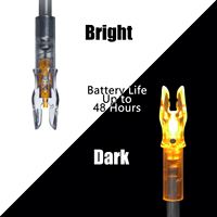 Nocks LED Lumineux pour Tir à l'Arc et Chasse, Diamètres 5.2/6.2/7.6 MM, .204/.246/.300, Nocks LED Automatiques pour Flèches en Carbone et Fléchettes de Baleines