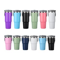 Mug de voyage isotherme en acier inoxydable à double paroi de 40 oz avec paille, portable pour le camping en extérieur, performance thermique de 12 à 24 heures