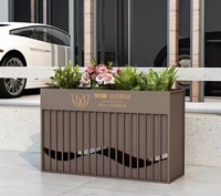 Jardinières et bacs à plantes populaires en acier inoxydable écologiques pour jardins, restaurants, aménagements paysagers et clôtures