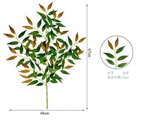 Petites plantes artificielles en plastique recyclables, feuilles d'eucalyptus, branche, décoration d'intérieur respectueuse de l'environnement, paquet multi-pièces pour bureau