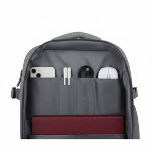OEM/ODM TSA Friendly Expandable Fashion Travel Backpack Waterproof Polyester Business Laptop <b>Bag</b> Unisex 20-39L Air Cushion Belt - Product Image 5