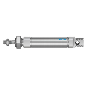 Cilindro neumático redondo de doble acción serie DSNU con amortiguación autoajustable para automatización industrial - Product Image 1