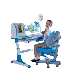 थोक ऊंचाई समायोज्य बच्चों सीखने डेस्क घर फर्नीचर बच्चे बच्चों ergonomic अध्ययन उत्पाद टेबल और कुर्सी