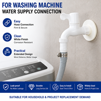 Robinet mural étendu DN20 en PVC-U pour machine à laver, vente en gros OEM/ODM, approvisionnement en vrac