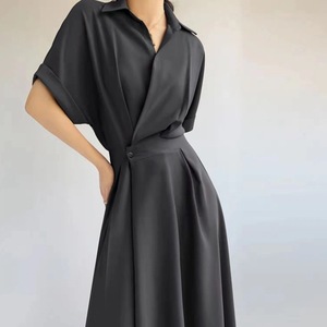 Abbigliamento da donna abiti da donna eleganti da donna Design Design Design gonna lunga alta manica corta sottile gonna lunga - Product Image 6