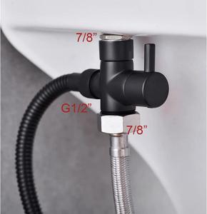 Матовый черный двухфункциональный ручной набор для биде - Product Image 5