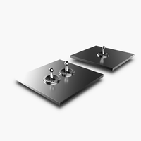 OEM ODM 86Mm x 86Mm en alliage d'aluminium rétro Rs485/Knx interrupteur à bascule intelligent pour rideau d'éclairage réseau téléphonique multimédia