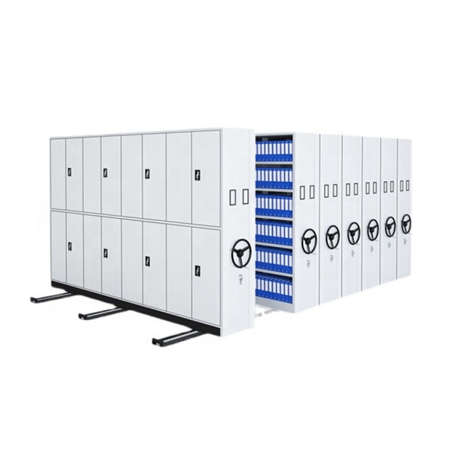 Library Metal Mobile Shelving System Compact Mass Compactor School Storage Furniture