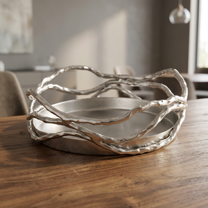 Classic <b>Silver</b> Plated Metal Eco-Friendly Round Bottle <b>Coaster</b> - Product Image 3