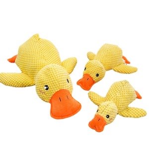 Di lusso eco-friendly cane gatto giocattolo giallo anatra molare Sound Solving artefatto Silicone resistente ai morsi Golden Corgi Novel <span class=keywords><strong>Pet</strong></span> forniture per animali