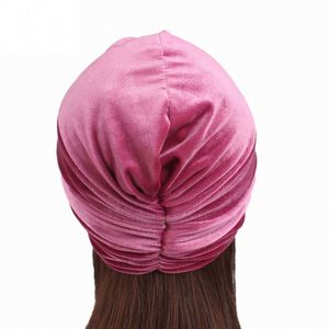 Gorro turbante elástico de terciopelo para mujer, gorro para quimioterapia, pañuelo para la cabeza, turbantes para el cabello, regalo - Product Image 4