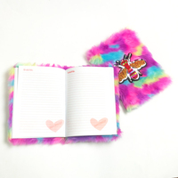 Carnet en peluche à couverture rigide A5 de haute qualité, broderie en peluche, vente en gros d'usine BSCI