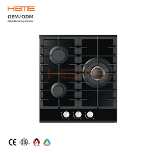3 Burner Built-In Gas Cooker <b>Stove</b> with Tempered Glass Top Electronic Ignition OEM Factory for Household Use - Product Image 1