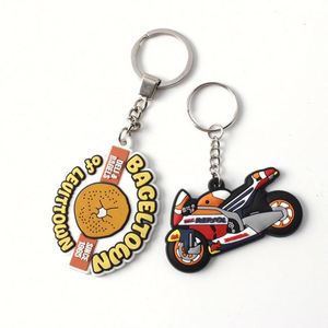 2023 OEM Keyring <b>Custom</b> 2D Design Letter Shape Plastic Pvc Rubber logo <b>Key</b> Chain Silicone Motorcycle Keychain - Product Image 4