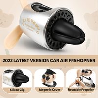 Diffuseur de parfum pour voiture, ours pilote de dessin animé mignon, sortie d'air automobile, hélice, diffuseur de parfum créatif pour voiture, pour la ventilation