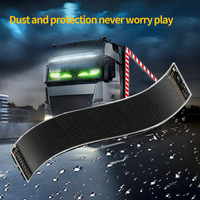 16*64 2 PCS Control Remoto DIY LED Ojos de Diablo Animados por App para Parabrisas de Coche, Luz Indicadora Brillante para Coches y Camiones