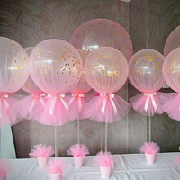 Support de ballons de Table de 42cm pour décoration de fête, support de Bouquet de ballons avec Base, accessoires de ballons de couleur blanche pour décoration de fête