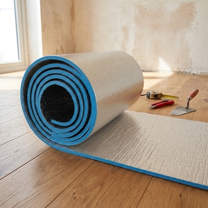 <span class=keywords><strong>Aislante</strong></span> Térmico y Antihumedad, Lámina de Aluminio Reflectante de 5mm con Espuma XPE <span class=keywords><strong>para</strong></span> Pisos Laminados - Product Image 1