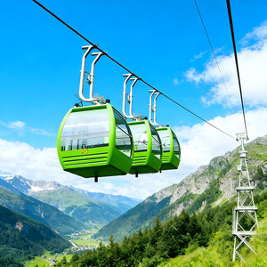 Funiculaire extérieure en acier pulsé DQ – Utilisation commerciale, fonctionnement toute l'année, cabines chauffées, résistance au vent, vue panoramique - Product Image 1