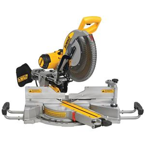 Scie à onglet coulissante à double biseau DeWalt 12 pouces avec guide laser pour la coupe du bois - Product Image 1